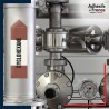 Marquage tuyauterie norme française NFX Inflammable - adhésif laminé colle forte - Cyclohexane