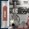 Marquage tuyauterie norme française NFX Inflammable - adhésif laminé colle forte - Détergent