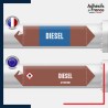 Marqueur adhésif Tuyauterie - Inflammable - Diesel norme NFX ou CLP