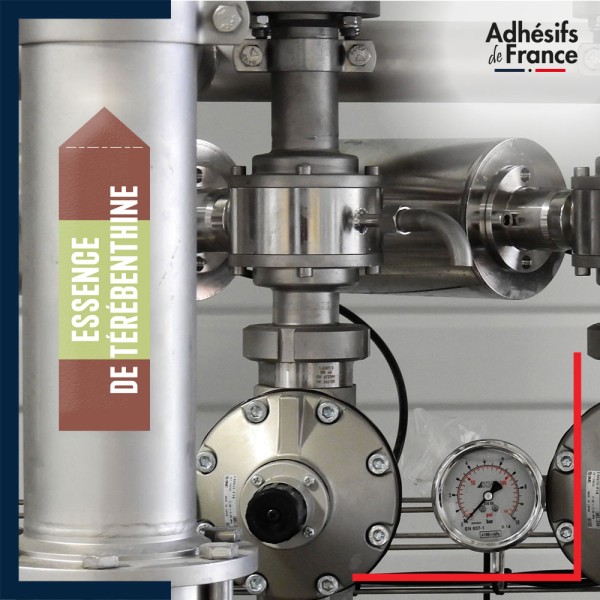 Marquage tuyauterie norme française NFX Inflammable - adhésif laminé colle forte - Essence de térébenthine