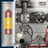 Marquage tuyauterie norme française NFX Inflammable - adhésif laminé colle forte - Huile de lubrification