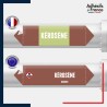Marqueur adhésif Tuyauterie - Inflammable - Kérosène norme NFX ou CLP
