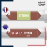 Marqueur adhésif Tuyauterie - Inflammable - Styrène norme NFX ou CLP