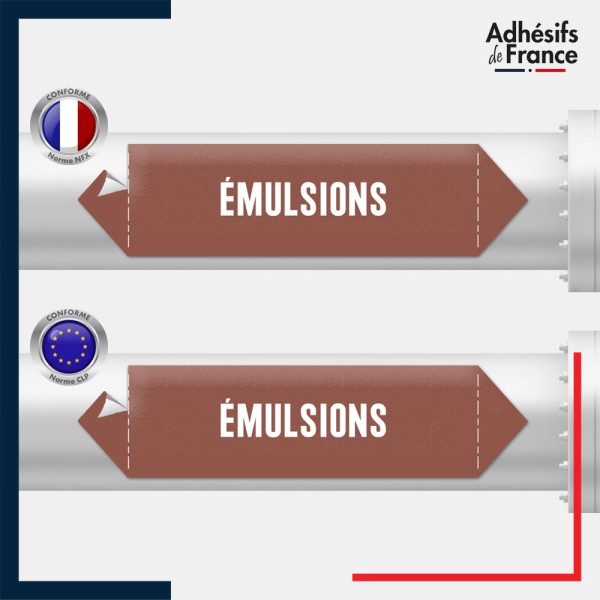 Marqueur adhésif Tuyauterie - Inflammable - Emulsions