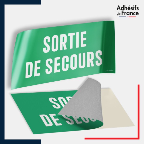 Adhésif signalisation d'évacuation - Sortie de secours
