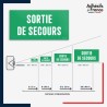 Visibilité et installation de signalétique évacuation - Sortie de secours