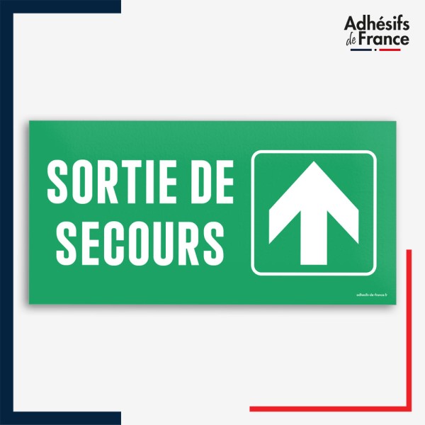 Signalétique évacuation - Sortie de secours - Flèche haut