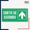Signalétique évacuation - Sortie de secours - Flèche haut