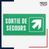 Signalétique évacuation - Sortie de secours - Flèche haut droite