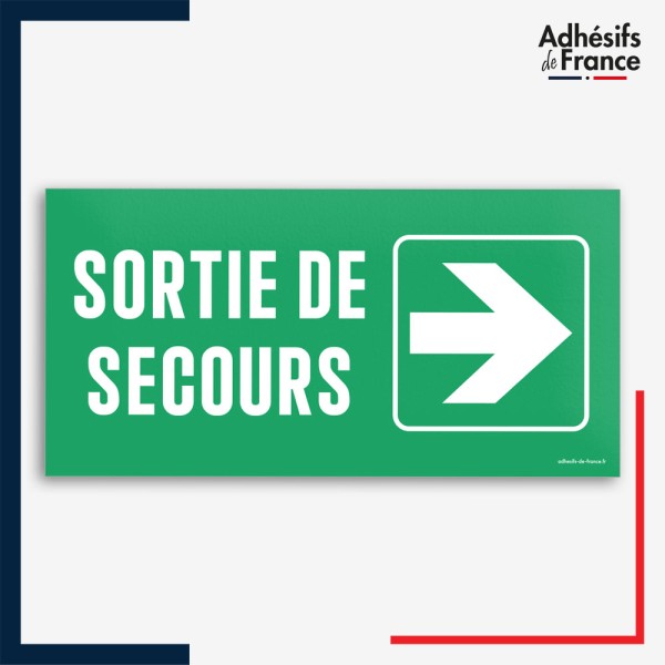 Signalétique évacuation - Sortie de secours - Flèche droite