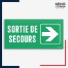 Signalétique évacuation - Sortie de secours - Flèche droite