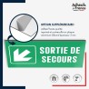 Plaque signalétique d'évacuation - Sortie de secours - Flèche bas gauche