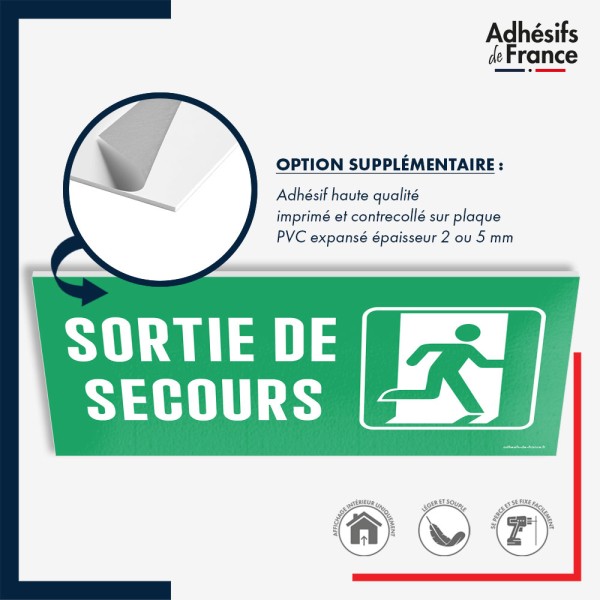 Panneau de signalisation des évacuations - Sortie de secours droite