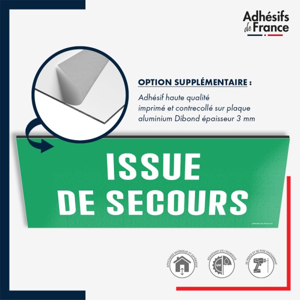 Plaque signalétique d'évacuation - Issue de secours