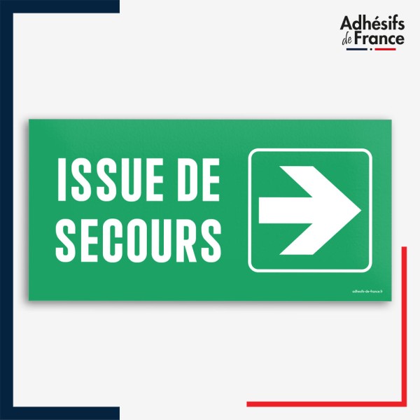 Signalétique évacuation - Issue de secours - Flèche droite