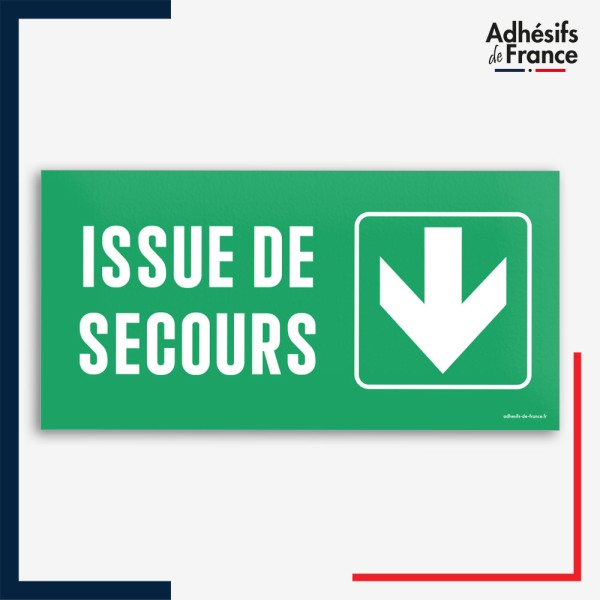 Signalétique évacuation - Issue de secours - Flèche bas