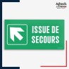 Signalétique évacuation - Issue de secours - Flèche haut gauche