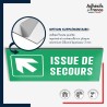 Plaque signalétique d'évacuation - Issue de secours - Flèche haut gauche