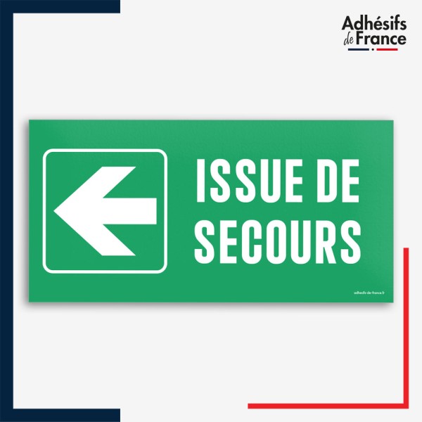 Signalétique évacuation - Issue de secours - Flèche gauche
