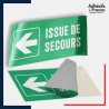 Adhésif signalisation d'évacuation - Issue de secours - Flèche gauche