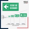 Visibilité et installation de signalétique évacuation - Issue de secours - Flèche gauche