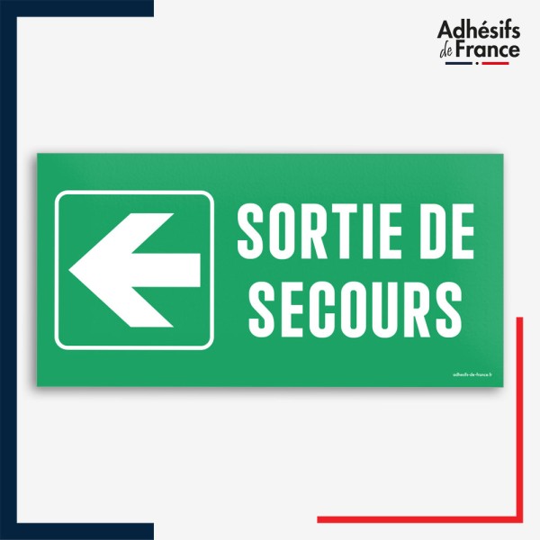 Signalétique évacuation - Sortie de secours - Flèche gauche