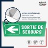 Plaque signalétique d'évacuation - Sortie de secours - Flèche gauche