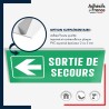 Panneau de signalisation des évacuations - Sortie de secours - Flèche gauche