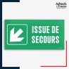 Signalétique évacuation - Issue de secours - Flèche bas gauche