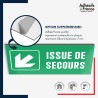 Plaque signalétique d'évacuation - Issue de secours - Flèche bas gauche