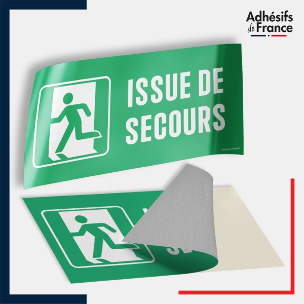 Adhésif signalisation d'évacuation - Issue de secours gauche