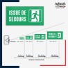 Visibilité et installation de signalétique évacuation - Issue de secours droite