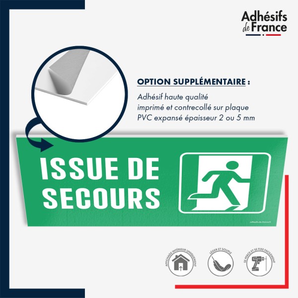 Panneau de signalisation des évacuations - Issue de secours droite
