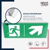 Panneau de signalisation des évacuations - Flèche haut droite