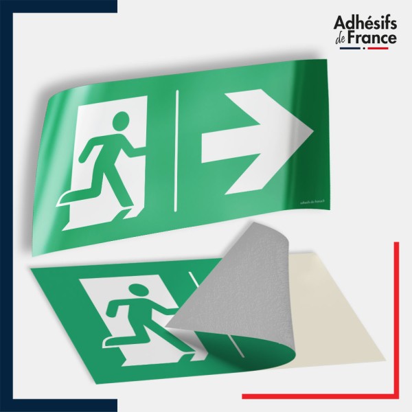 Adhésif signalisation d'évacuation - Flèche droite