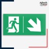Signalétique évacuation - Flèche bas droite