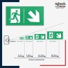 Visibilité et installation de signalétique évacuation -  Flèche bas droite