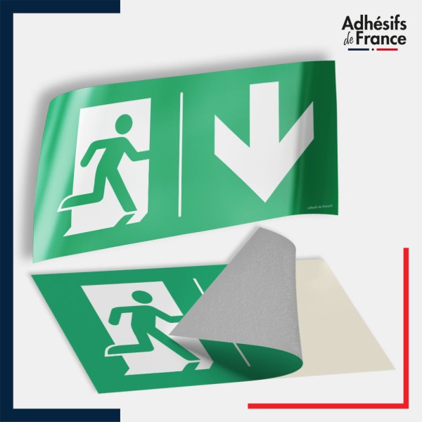 Adhésif signalisation d'évacuation - Flèche bas