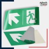 Adhésif signalisation d'évacuation - Flèche haut gauche