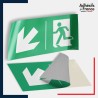 Adhésif signalisation d'évacuation - Flèche bas gauche