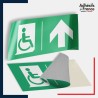 Adhésif signalisation d'évacuation PMR - Flèche haut