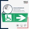 Panneau de signalisation des évacuations PMR - Flèche droite