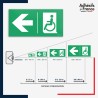 Visibilité et installation de signalétique évacuation PMR -  Flèche gauche