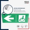 Panneau de signalisation des évacuations PMR - Flèche gauche