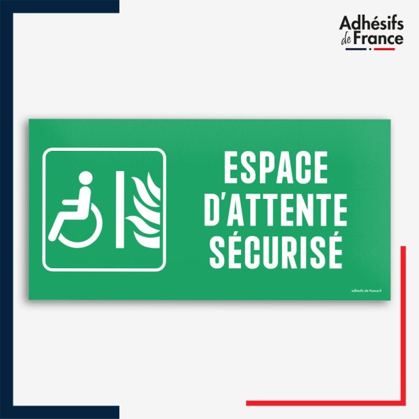 Signalétique évacuation - Espace d'attente sécurisé gauche