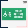 Signalétique évacuation - Espace d'attente sécurisé gauche