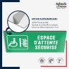 Plaque signalétique d'évacuation - Espace d'attente sécurisé gauche