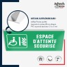 Panneau de signalisation des évacuations - Espace d'attente sécurisé gauche
