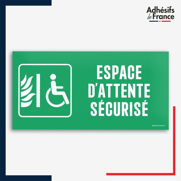Signalétique évacuation - Espace d'attente sécurisé droite