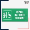 Signalétique évacuation - Espace d'attente sécurisé droite